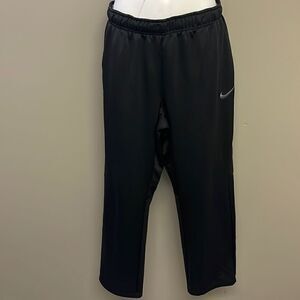 Nike Drifit Black Elastic Waistband w/ Drawstrings Running Warmup Pant- Large